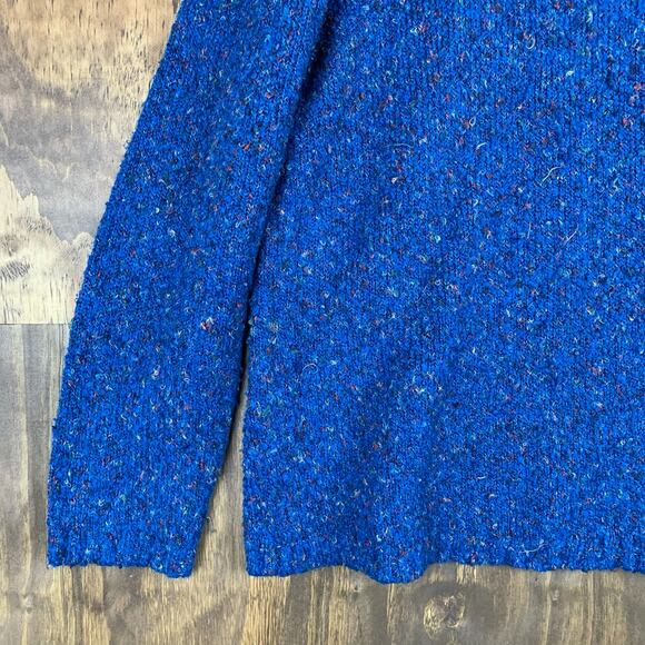 Vintage A Little Extra Spice Womens Sweater Blue Mock Neck Tweed Long Sleeve 1X - Picture 3 of 12